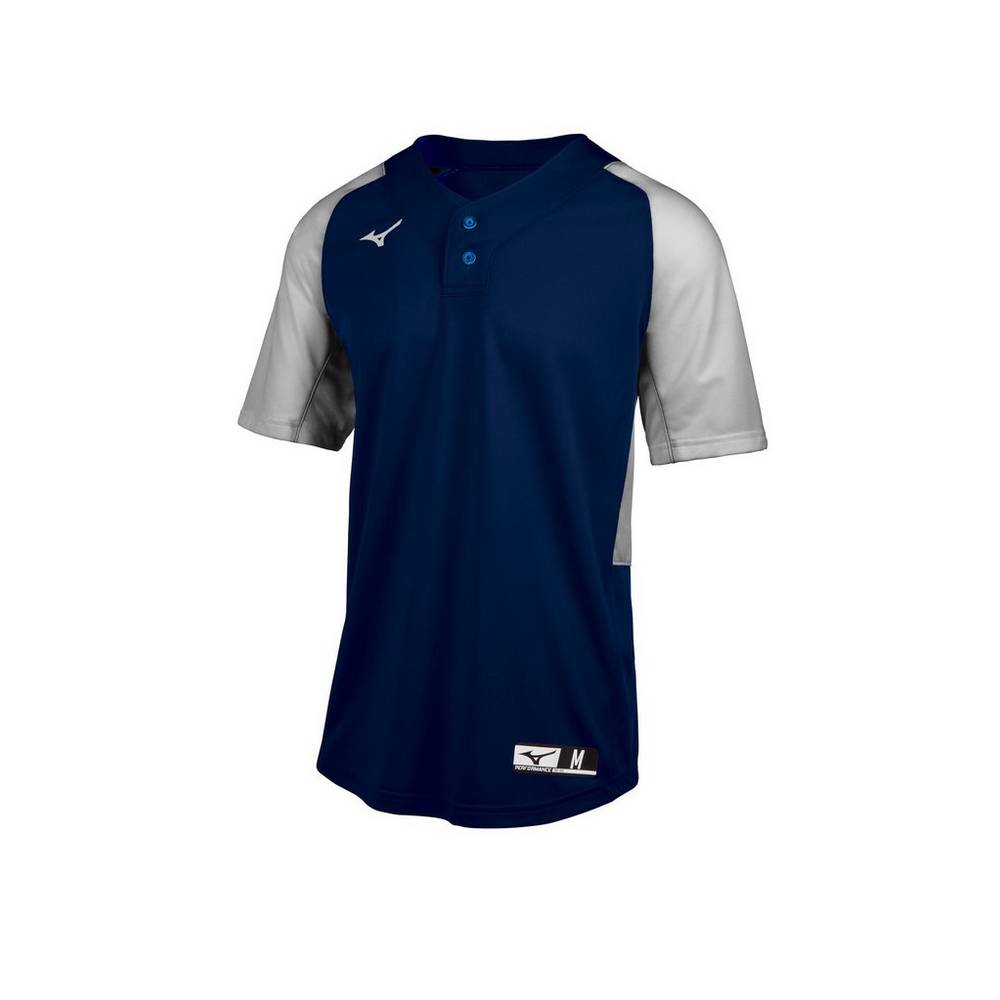 Panske Dresy Mizuno Aerolite 2-Button Baseball Námornícka Modrá/Siva Vypredaj PBEQ64803